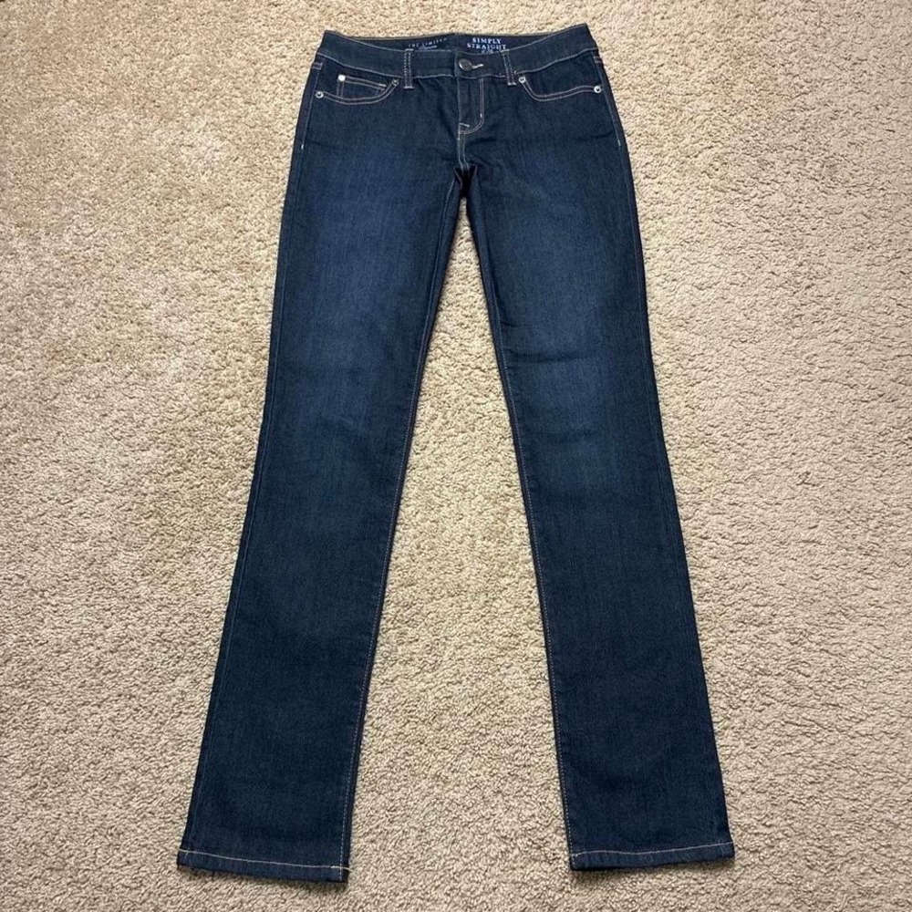 The Limited Simply Straight 678 Low Rise Stretch Blue Jeans Size 2 Y2K